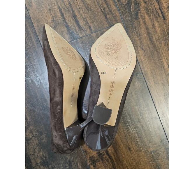Vince Camuto Brown Suede SIZE 9.5 New - Picture 6 of 6